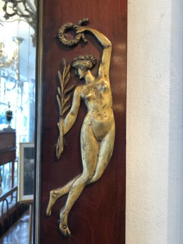 Antique French Napoleon III Mahogany Mirror of Superior Quality. C. 1870-1900