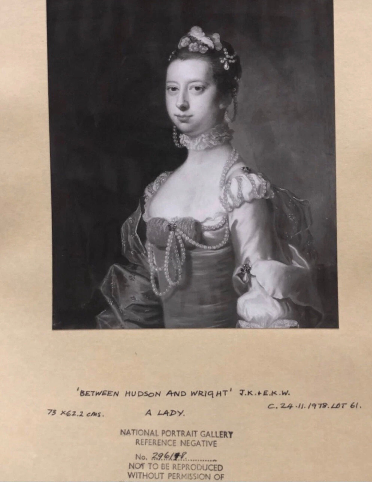 Portrait of a Lady attributed to Thomas Hudson