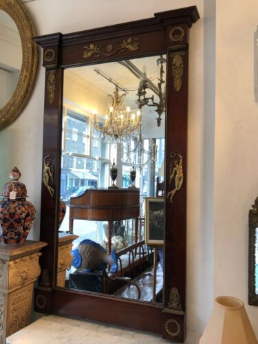 Antique French Napoleon III Mahogany Mirror of Superior Quality. C. 1870-1900